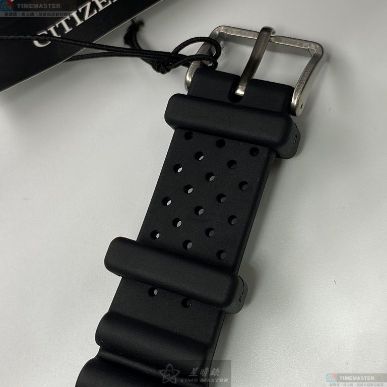 [星晴錶業]CITIZEN手錶,44mm,CI00001黑色錶面銀錶殼深黑色矽膠錶帶款, , large