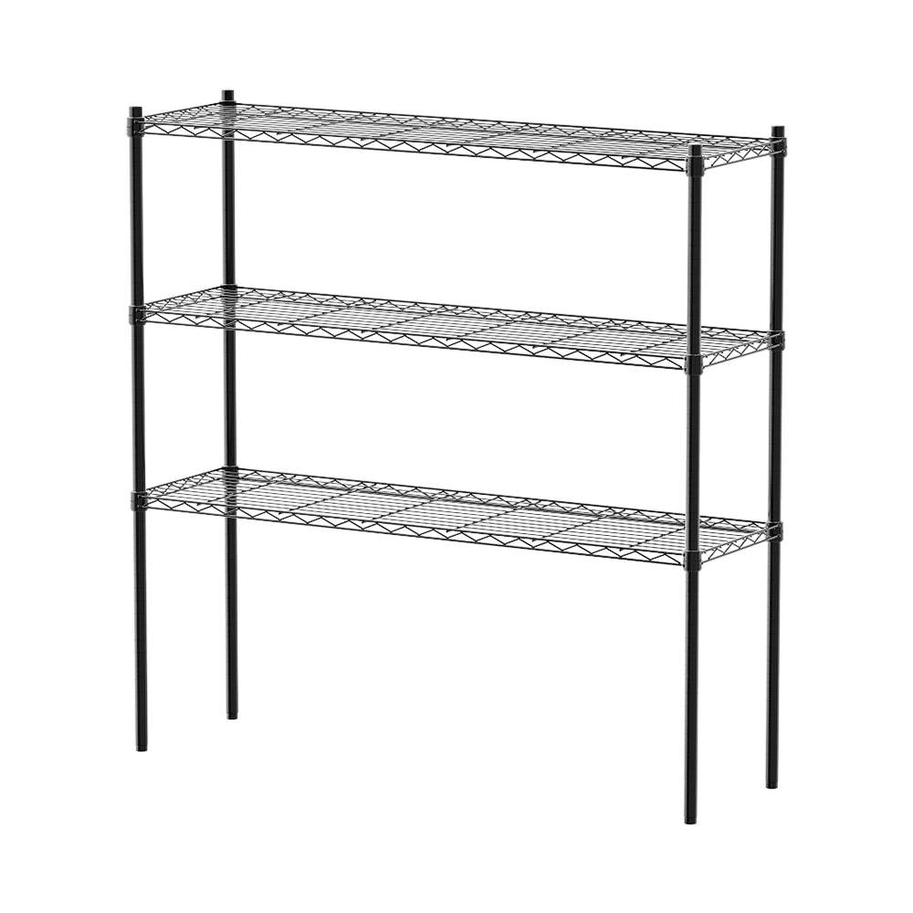 【Y HOUSE】120x35x120公分 輕型三層鐵架 鐵力士架 層架-烤漆黑, , large