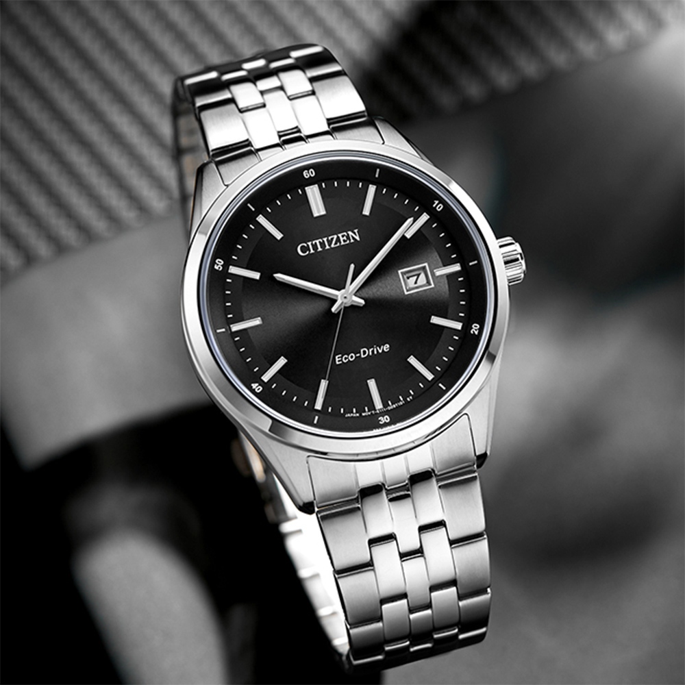 CITIZEN 星辰 光動能經典三針手錶 BM7560-59E, , large