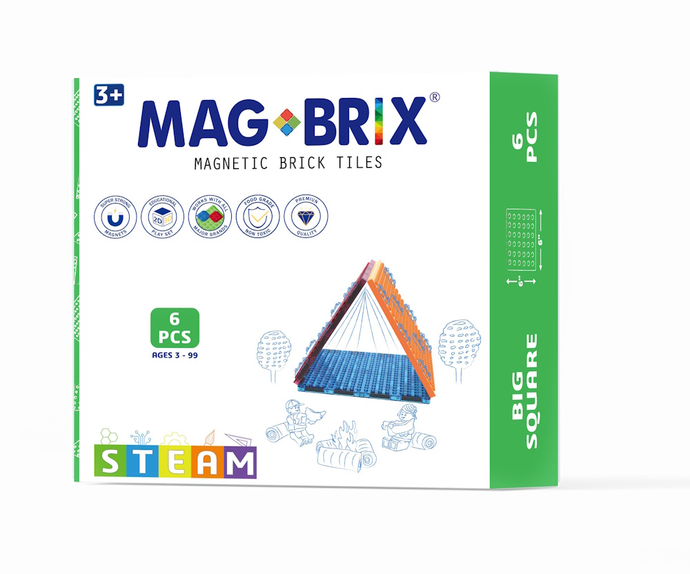 [好研所]MAGBLOX® - MAGBRIX® 積木磁力片 大正方形 6pcs, , large