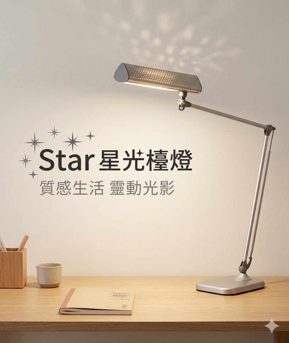 Star swing arm LED Task Lamp with base and clamp, , large