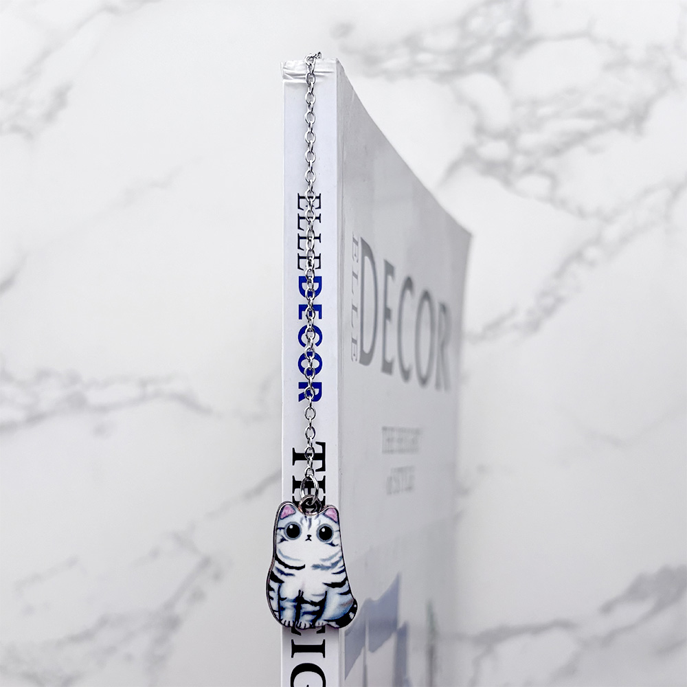 Cat Pendant Chain Bookmark, , large