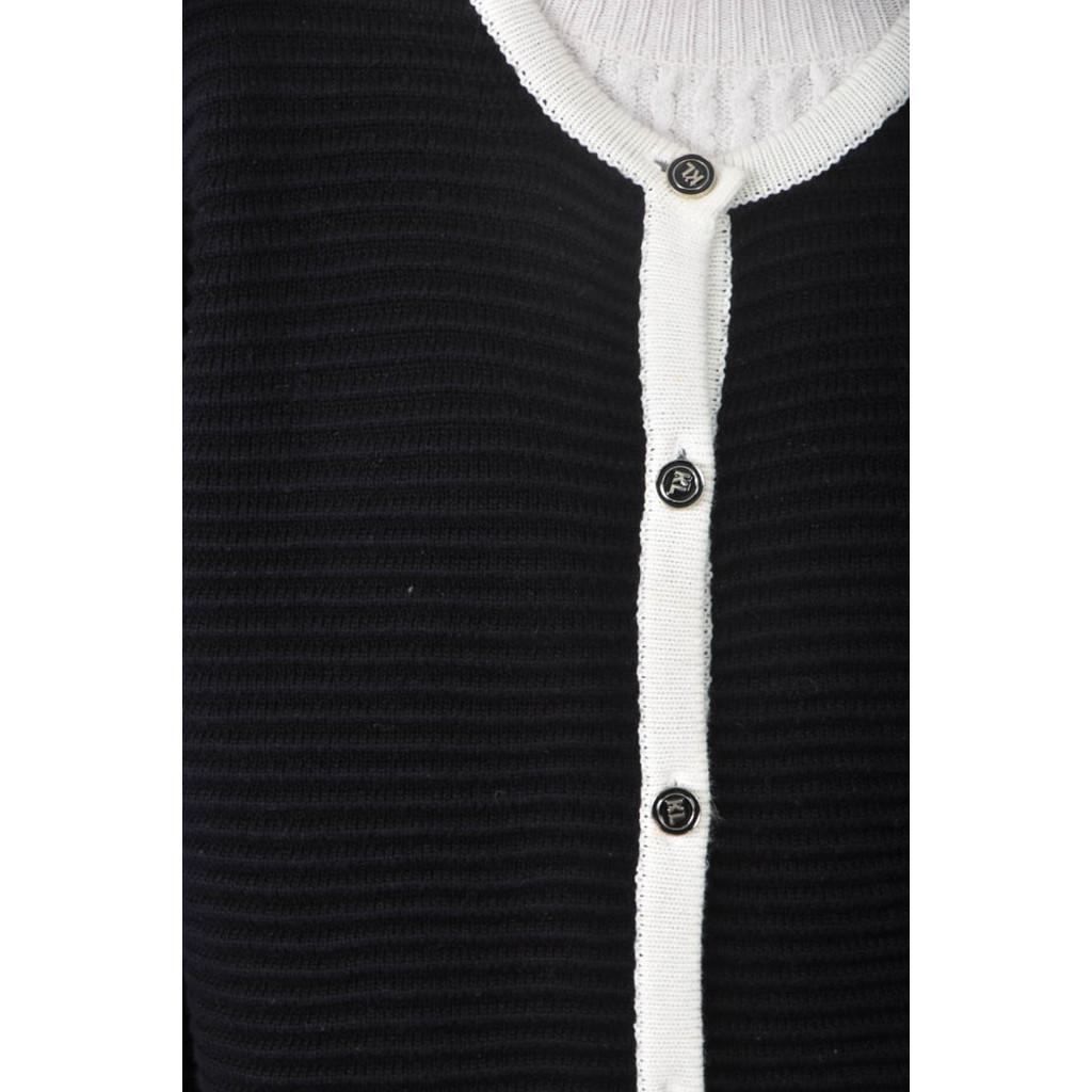 (M) karl lagerfeld小香風棉質圓領黑色外套二手衣, , large