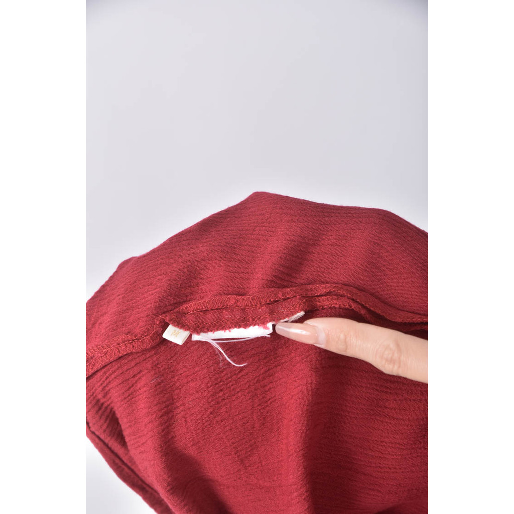 (M) 花紋紅色長袖上衣二手衣, , large