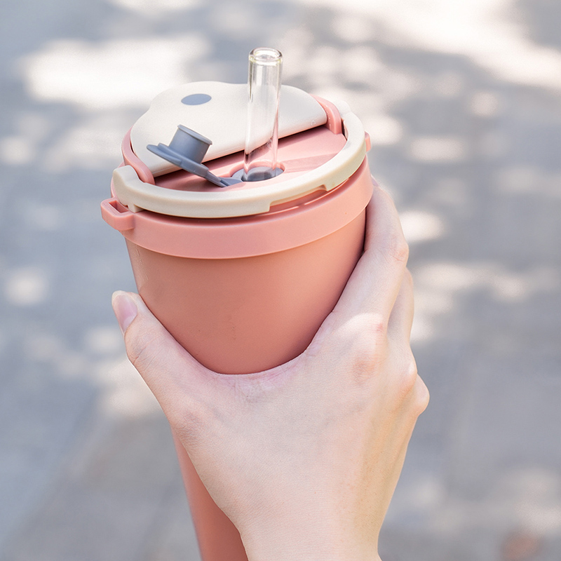 [旭日電] LUVHOME-口co雙享杯-桃紅橙, , large