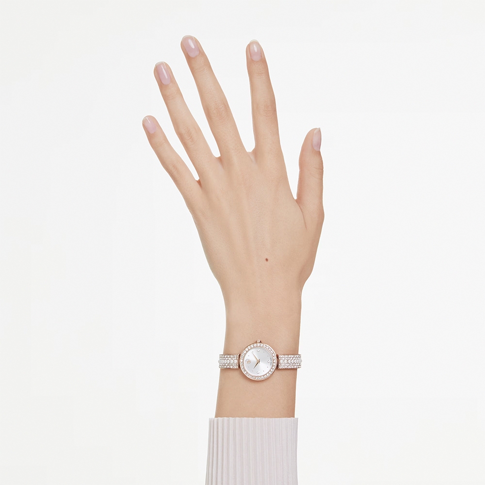 SWAROVSKI 施華洛世奇 Matrix Pearl 水晶珍珠手鐲式手錶 女錶-29mm 送禮推薦 5705406, , large
