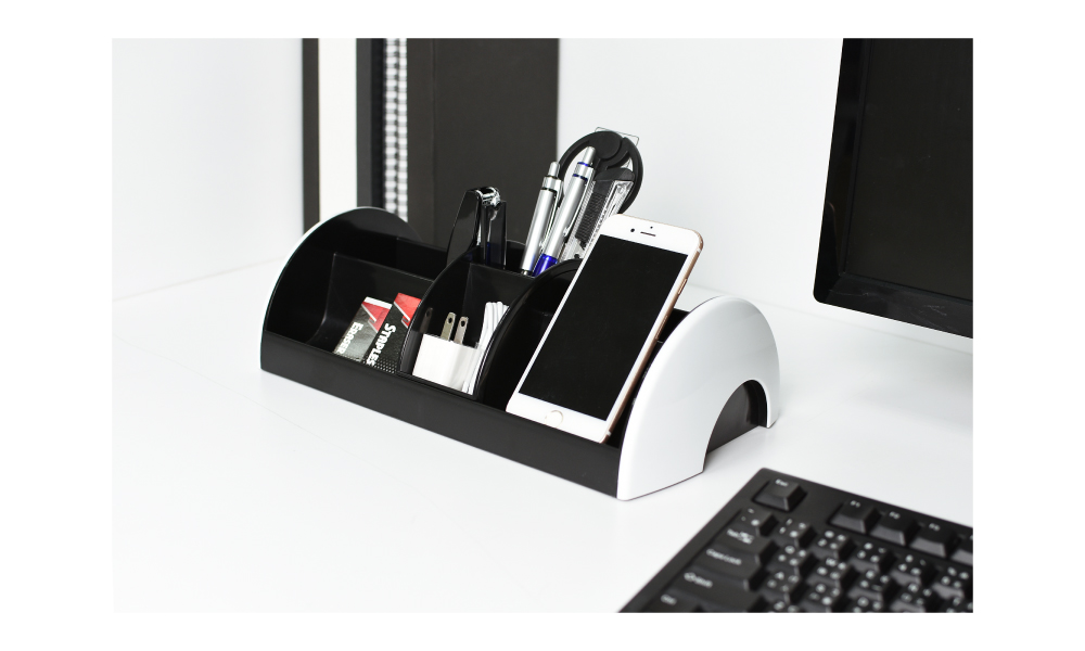 【O-Life】Desktop Storage Box - Black and Red, , large