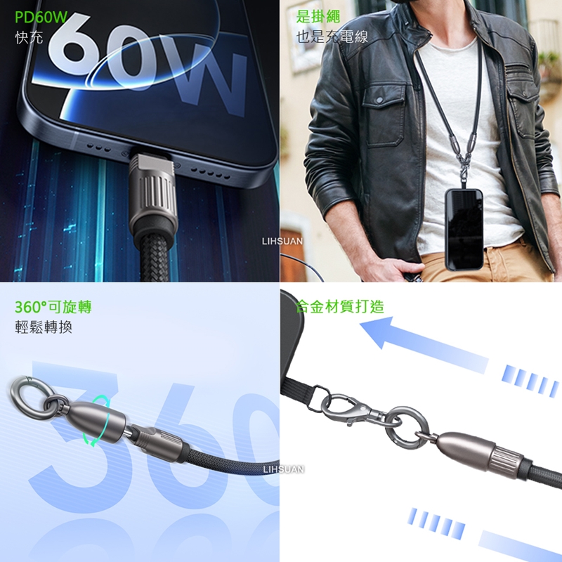 AIDOGA DC407 Type-C to Type-C PD 60W Charging cable, , large