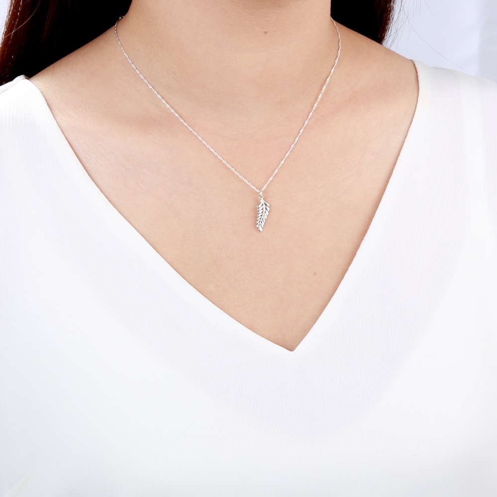 【Angel & Me】含羞草 葉子 s925 純銀 項鍊 生日禮物 情人節禮盒, , large