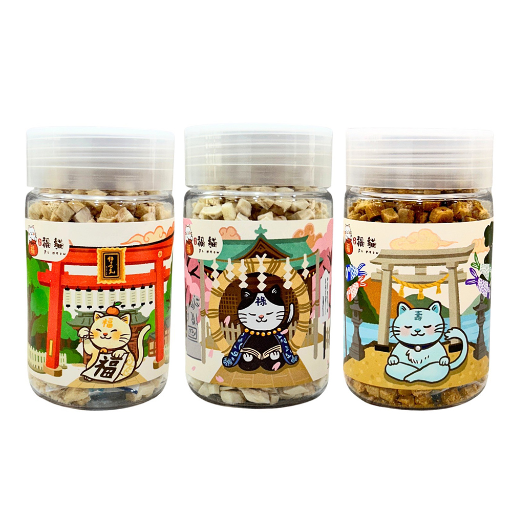 【大吉福貓】新鮮迷你凍乾35-50g/入*3入組(貓凍乾/雞肉凍乾/鱈魚凍乾/鮭魚凍乾), , large