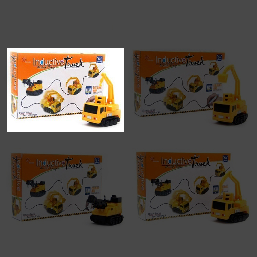 孩子最愛【益智跟筆車】玩具車 跟著筆跡走 神奇 小朋友送禮首選 感應 消防 吊車 賽車 非迴力車 兒童節 幼兒 幼稚園, , large