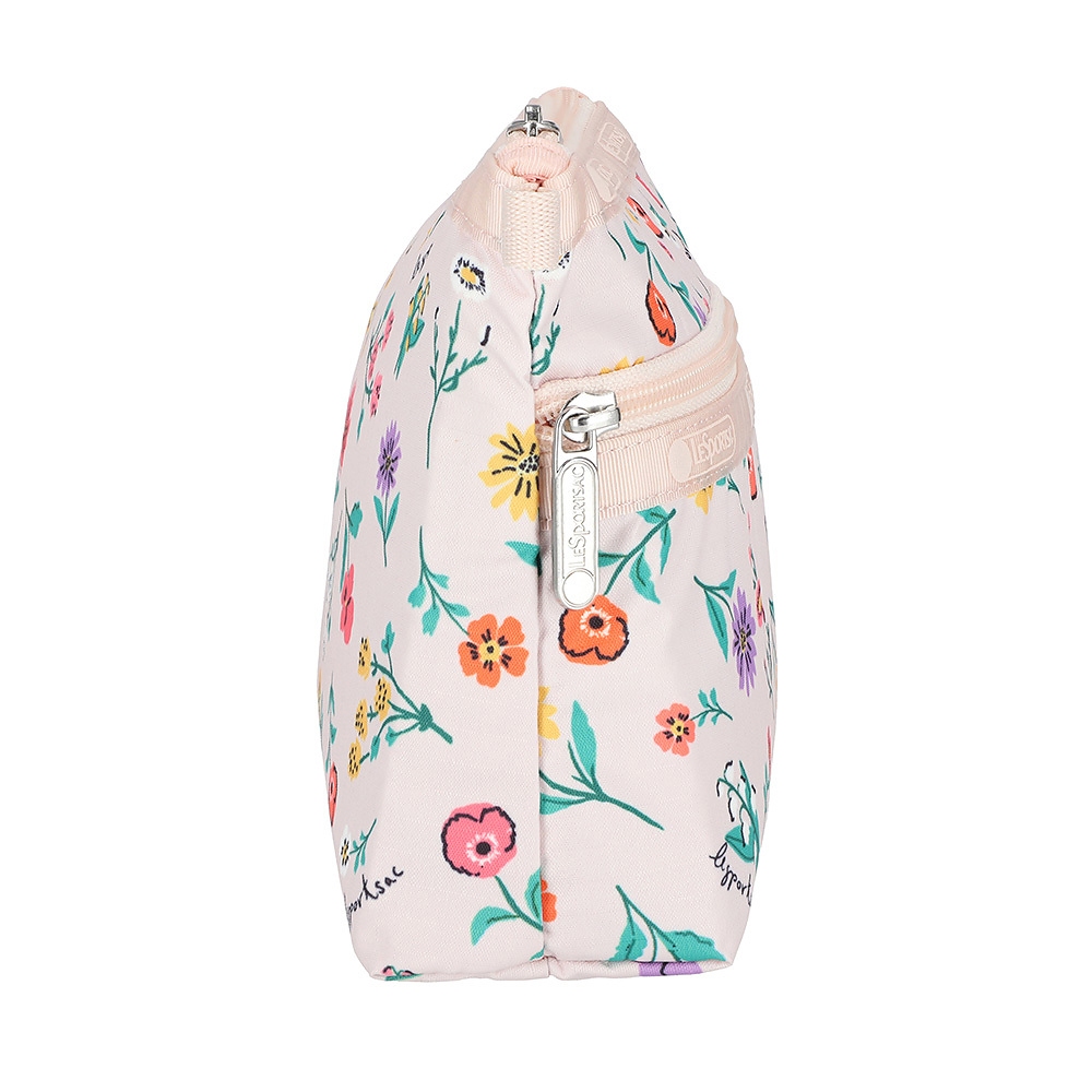 Lesportsac Cosmetic Clutch 雙層拉鍊化妝包/ 輕舞野花, , large