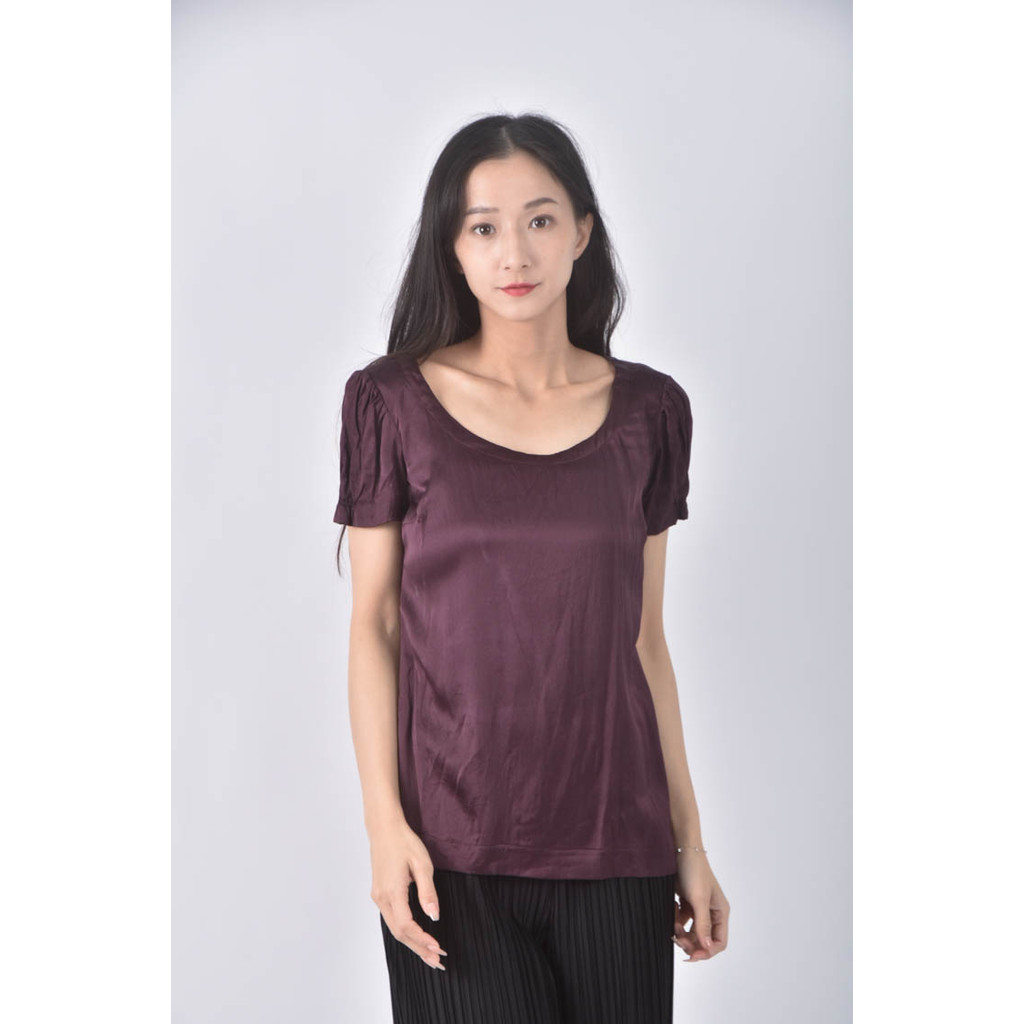 (S) 紫色短袖上衣二手衣