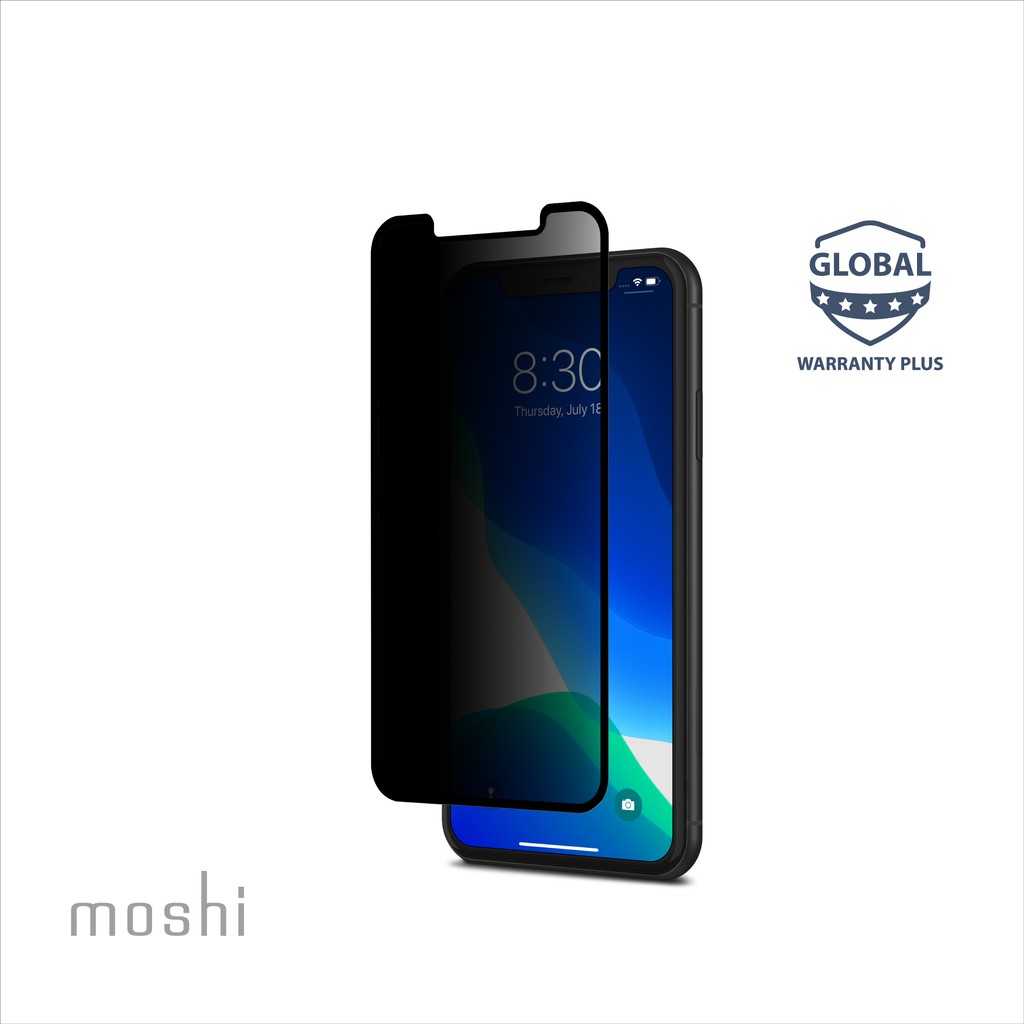 Moshi IonGlass Privacy for iPhone 11/XR 防窺強化玻璃保護貼 3D滿版 抗藍光, , large