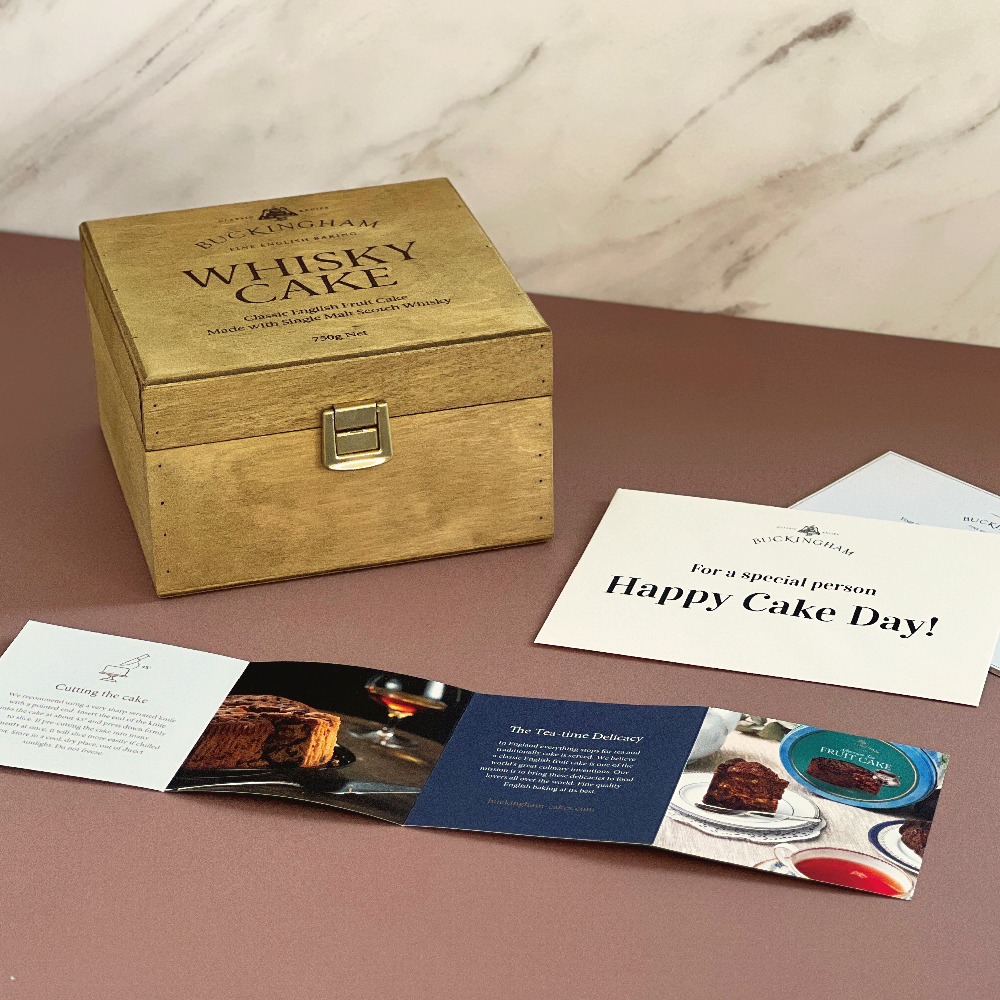 【BUCKINGHAM】Rum Fruit Cake in Wooden Gift Box, , large