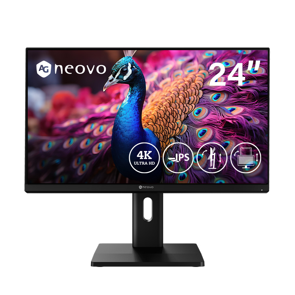【AG Neovo】EM2451 24吋 4K USB-C 廣色域專業繪圖旋轉螢幕, , large