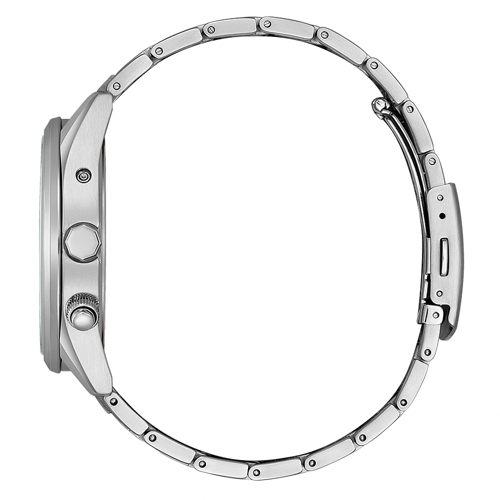 CITIZEN 星辰 亞洲限定 光動能電波萬年曆手錶 CB0270-87A, , large