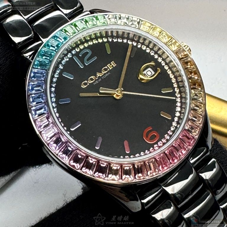 [星晴錶業]COACH手錶,38mm,CH00165黑色錶面黑錶殼深黑色陶瓷錶帶款, , large