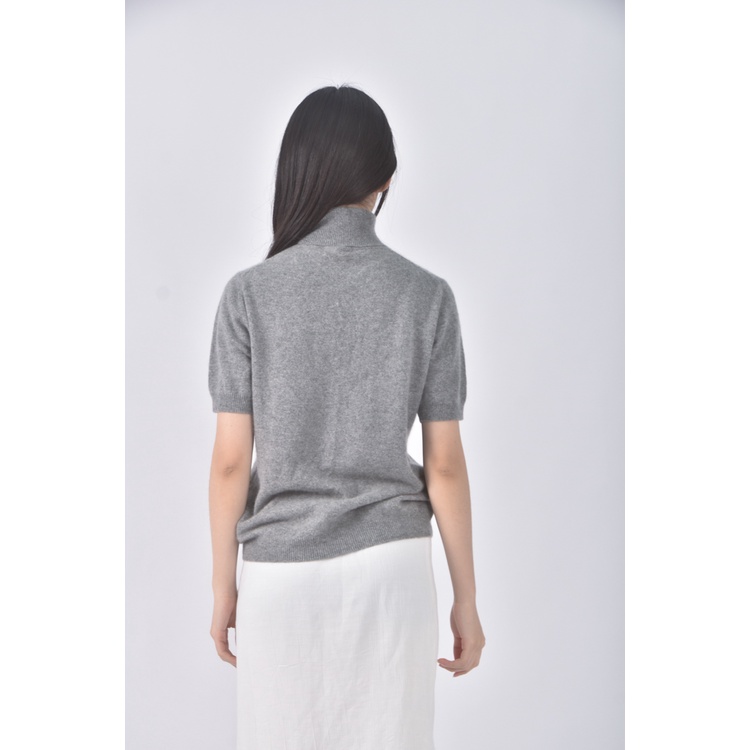 (M) uniqlo質感高領灰色短袖上衣二手衣, , large