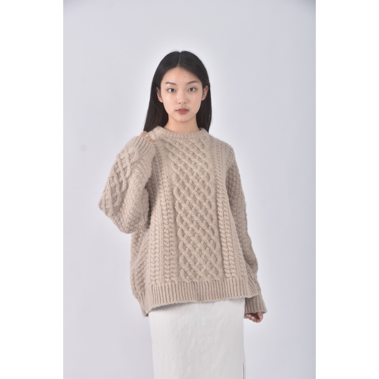 (F) chloe chen質感杏色毛衣二手衣