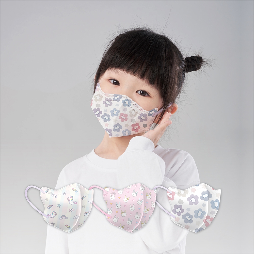 【DRX達特世】TN95醫用3D口罩10入- 愛心兔/兒童M, , large