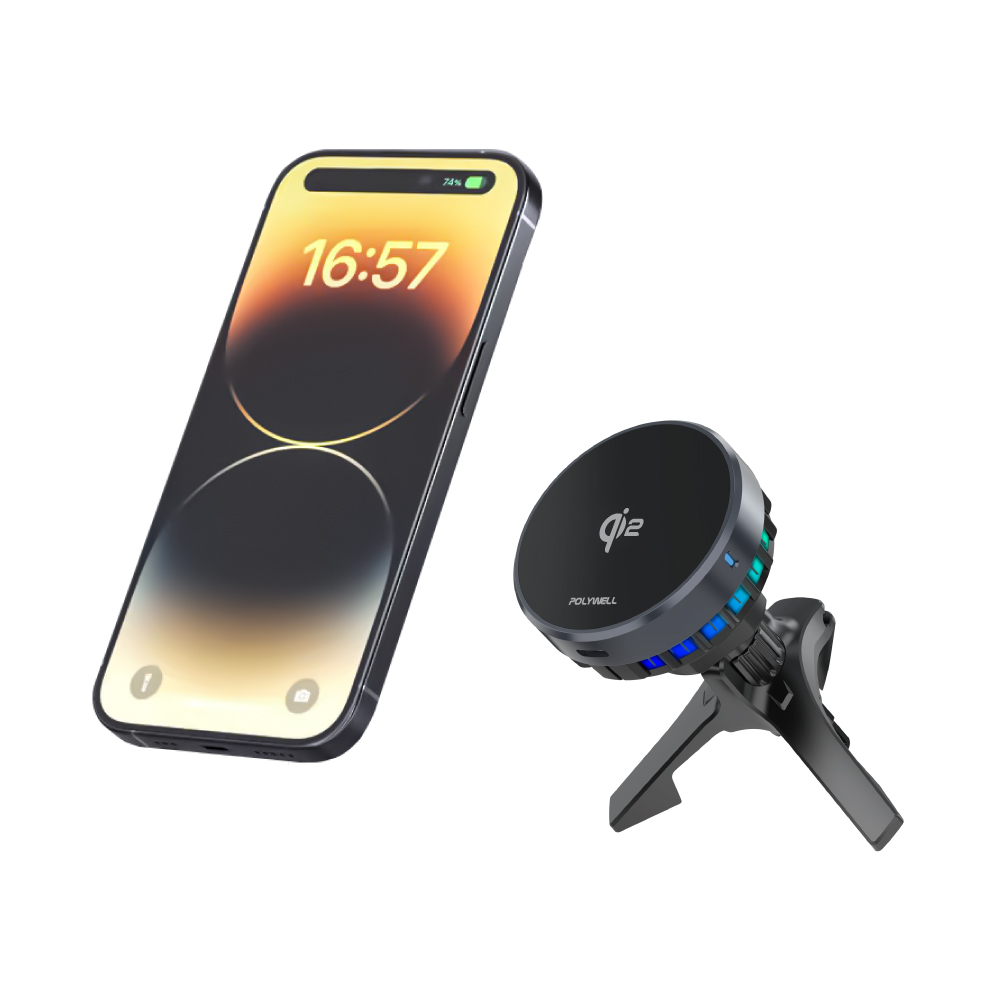 Qi2 Magnetic Wireless Car Charger, , large