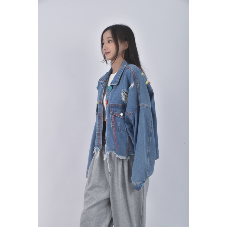 (L) fendi質感中性寬鬆拼接寬鬆棕色外套二手衣, , large
