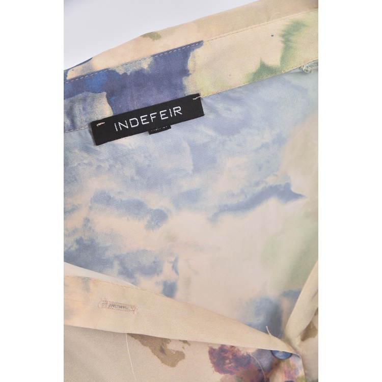 (L) indefeir質感水彩綠色襯衫上衣二手衣, , large