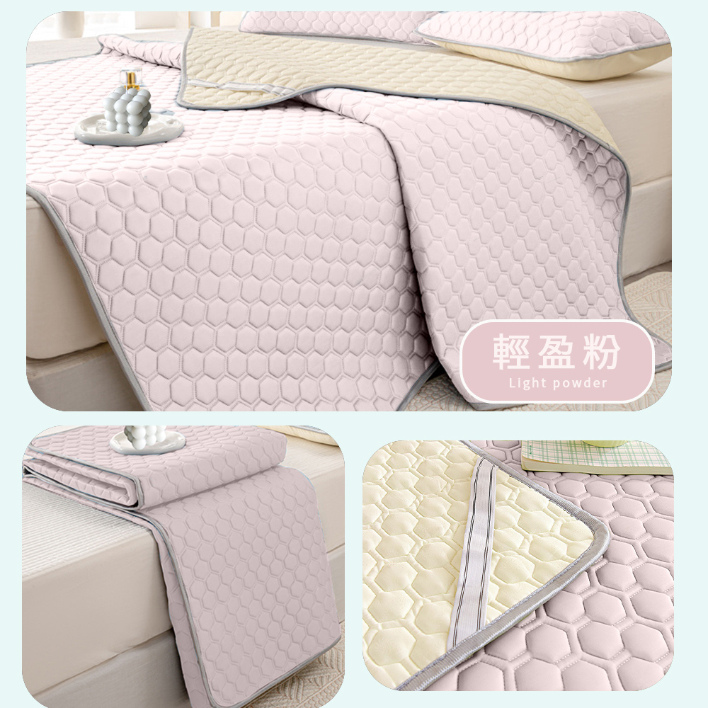 【寢室安居】石墨烯x極凍秒感涼墊 152*190cm 輕盈粉｜極速降溫 、親膚舒壓，夏日節能省電首選, , large