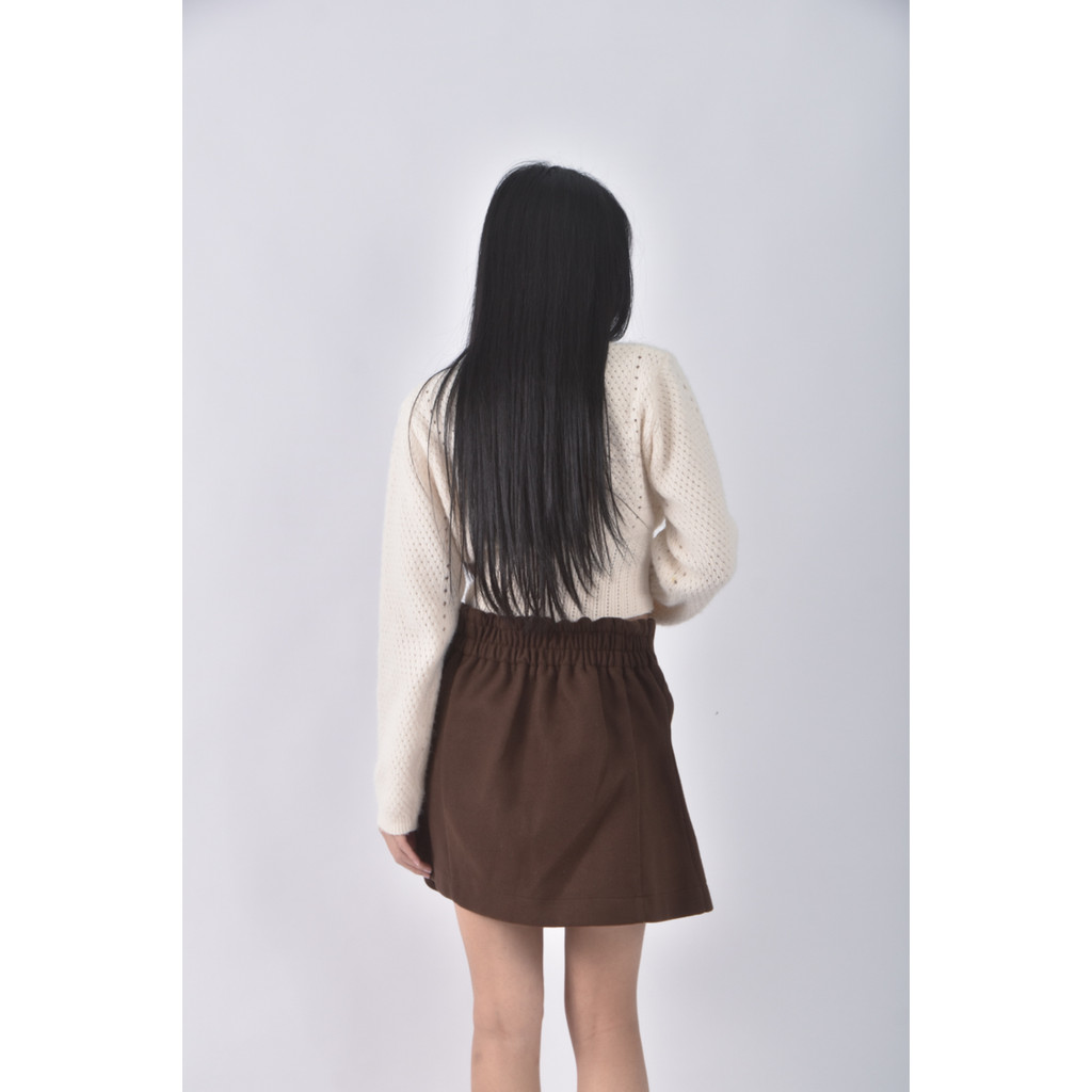 (L) grl排扣棕色短裙二手衣, , large