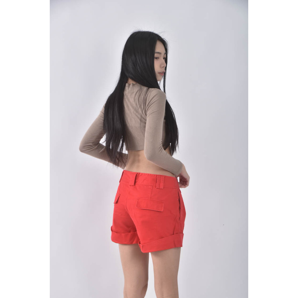 (2XL) zara寬版紅色短褲二手衣, , large