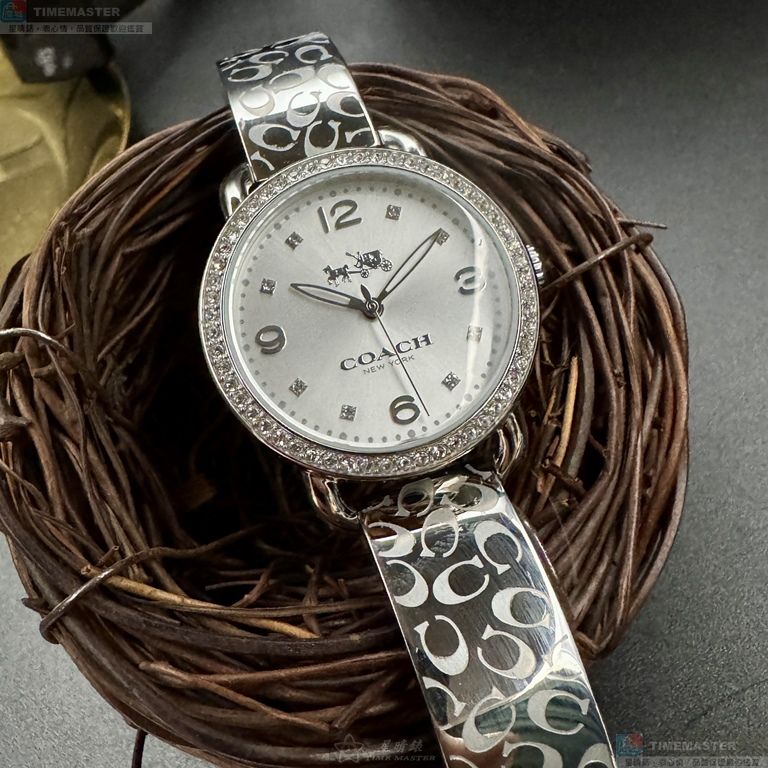 [星晴錶業]COACH手錶,28mm,CH00268銀色錶面銀錶殼銀色精鋼錶帶款, , large