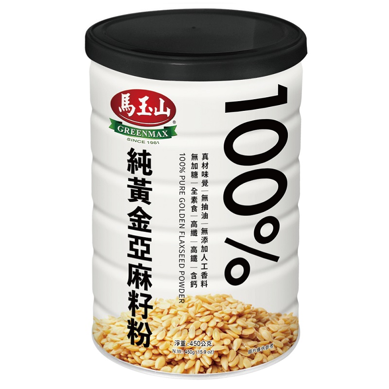 馬玉山100純亞麻籽粉(罐裝)450g, , large