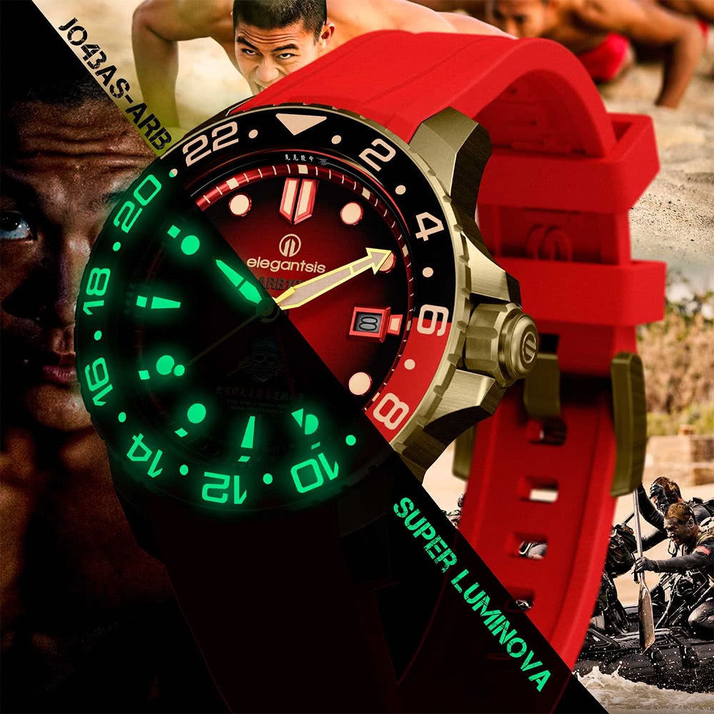 elegantsis 愛樂時 海龍蛙兵 50週年紀念 GMT 青銅機械錶 ELJO43AS-ARB NB01LC, , large