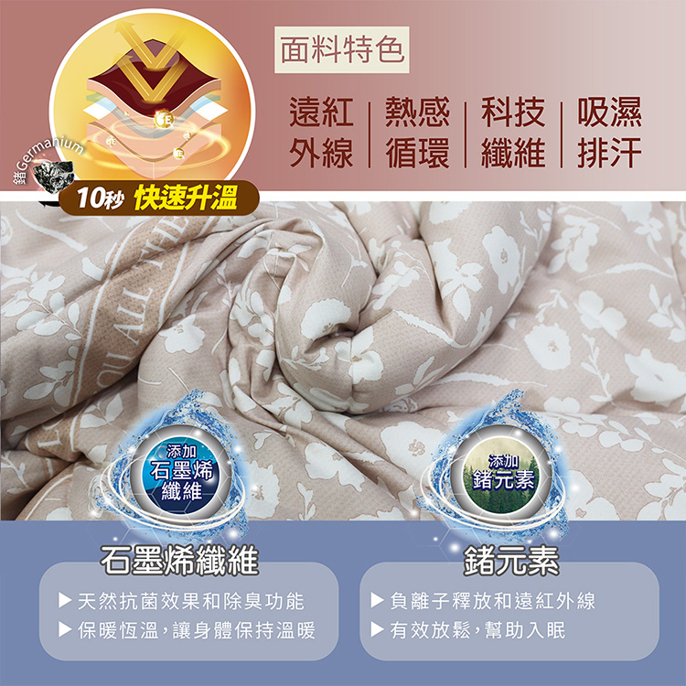 INDAIN_鍺抗菌可水洗蠶絲被/棉被胎-奶霜粉, , large