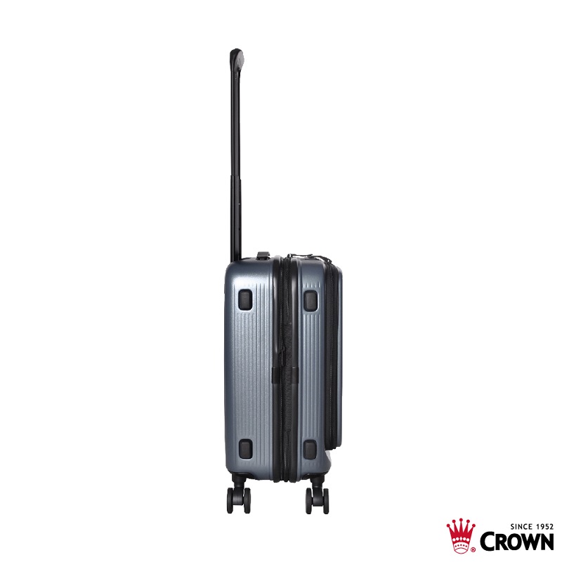 皇冠C-F1910 19.5吋前開霧面拉鍊登機箱, , large