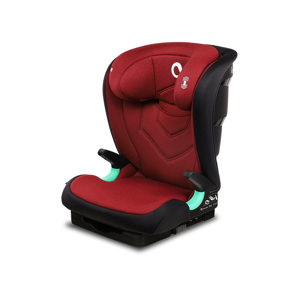 【Lionelo】3~12歲ISOFIX成長型輔助汽座 Neal 勃根地酒紅  (ISOFIX/安全帶兩用 成長座椅 R129 I-size), , large