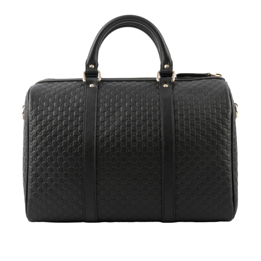 GUCCI Guccissima 牛皮壓紋手提/斜背二用波士頓包/黑色, , large