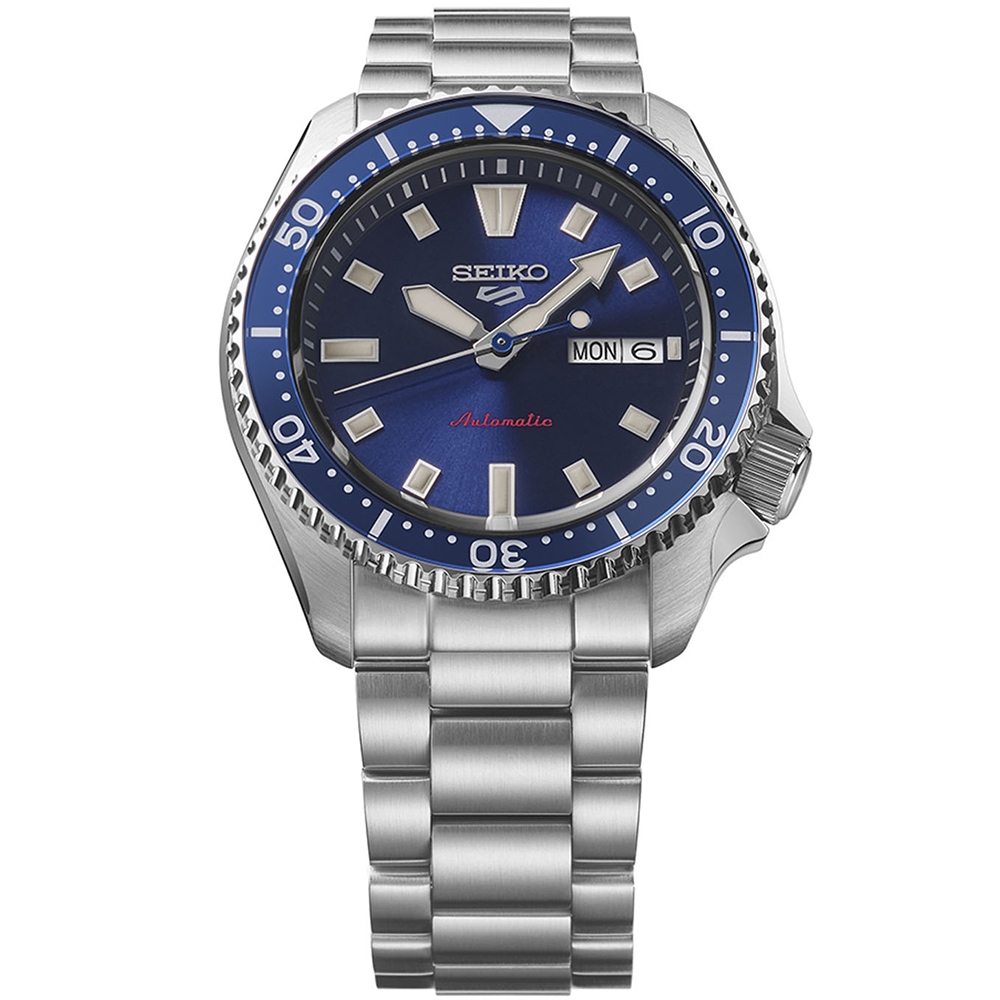 |預售|SEIKO 精工 5 Sports SKX 經典復刻機械錶-銀X藍 SRPL83K1/4R36-17K0B, , large