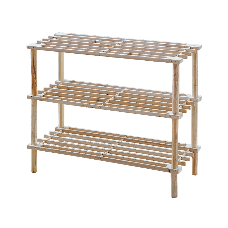 Pine three-tier shelf, , large