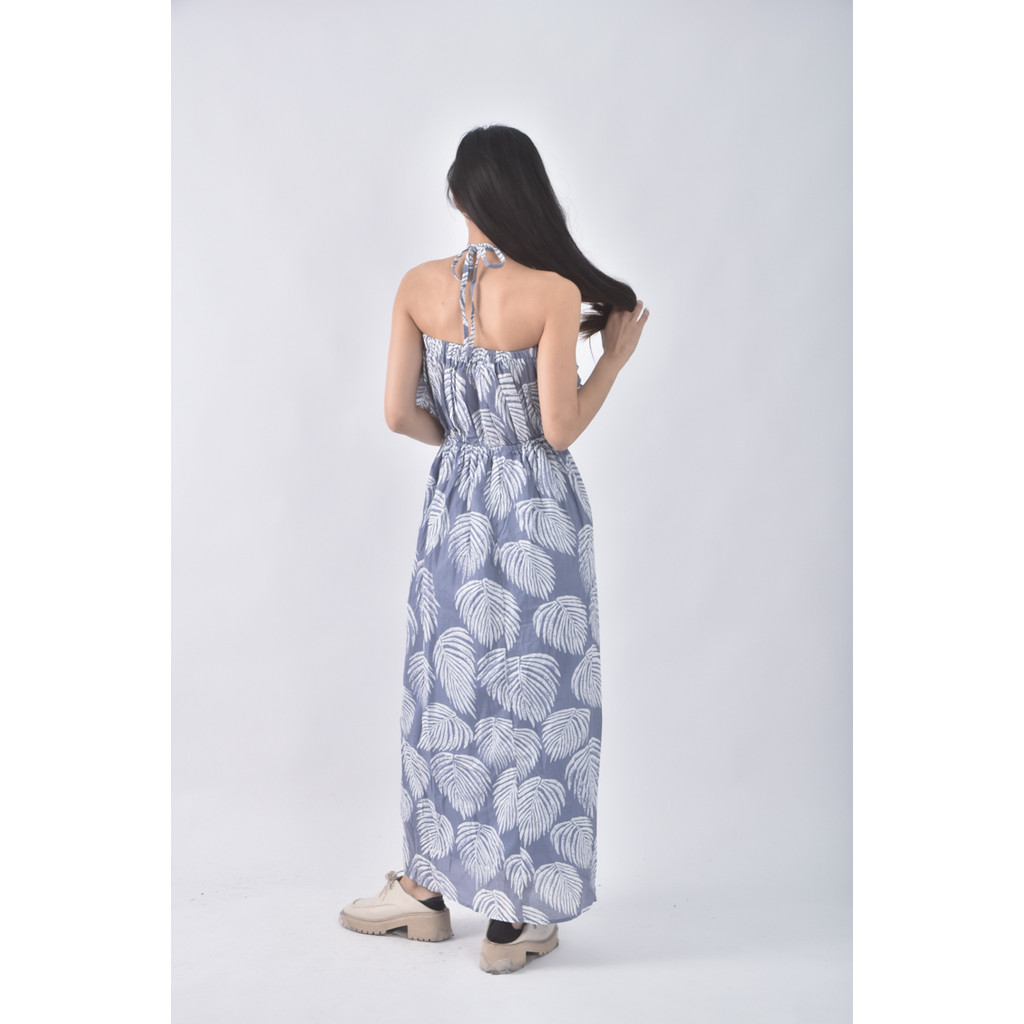 (S) ob style質感撞色藍色洋裝二手衣, , large