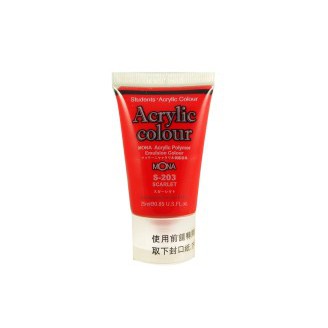 MONA蒙納 S-203 壓克力水彩顏料(紅) 25ml, , large