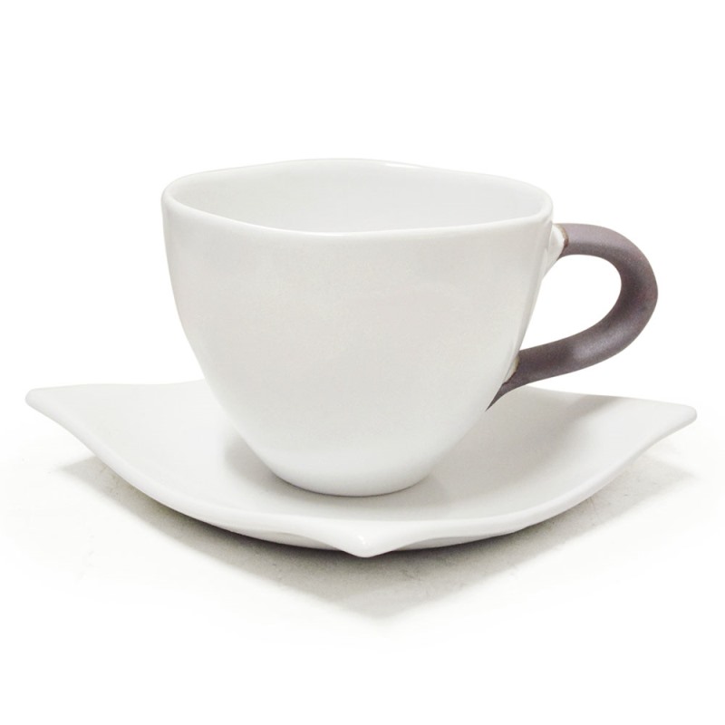 [豐名日本餐具] 棕把咖啡杯組 白釉 / C00CS1-116, , large