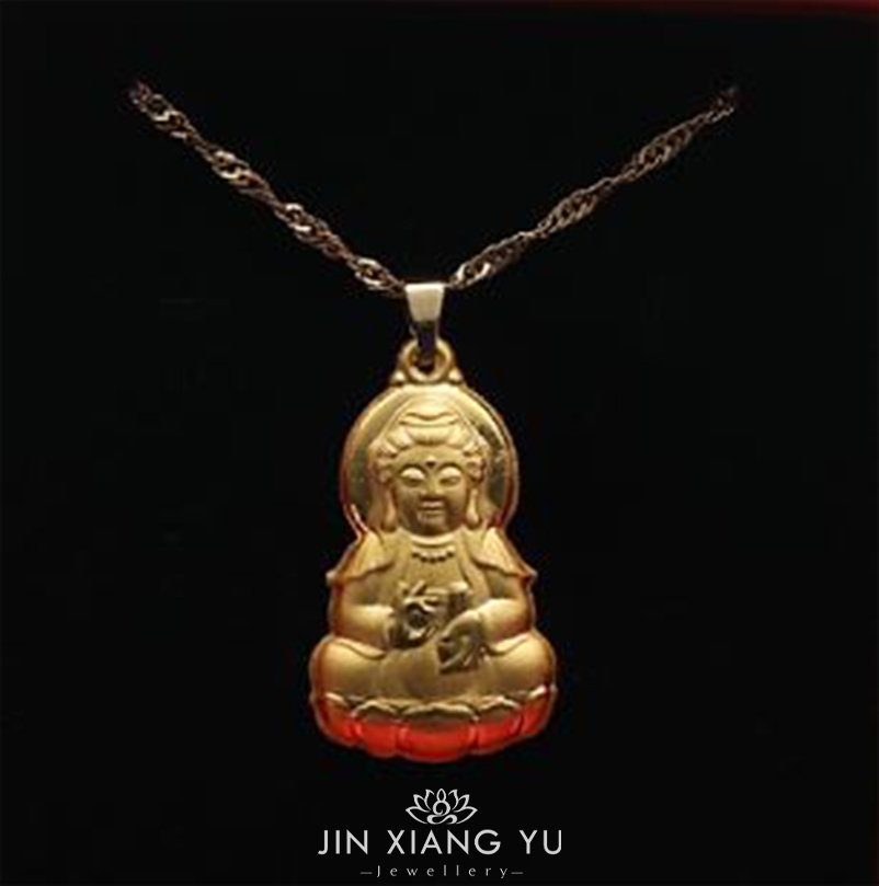 24K gold necklace, , large