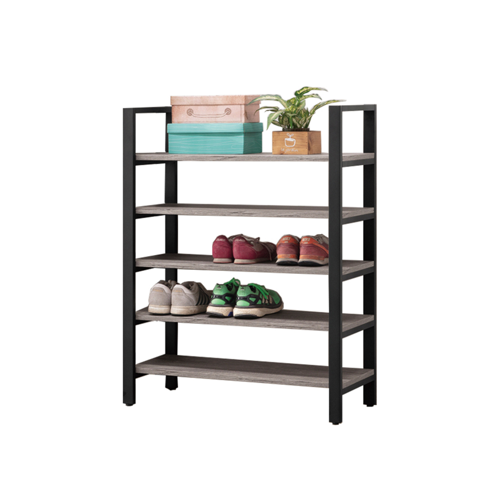 【唯熙傢俱】安迪工業風灰橡色2.7尺鞋架, , large