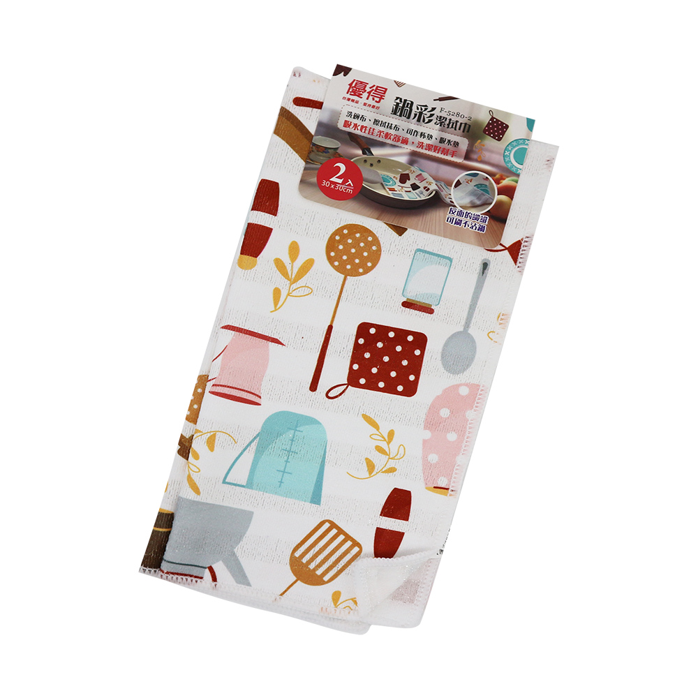 優得鍋彩潔拭巾-2條入X12組