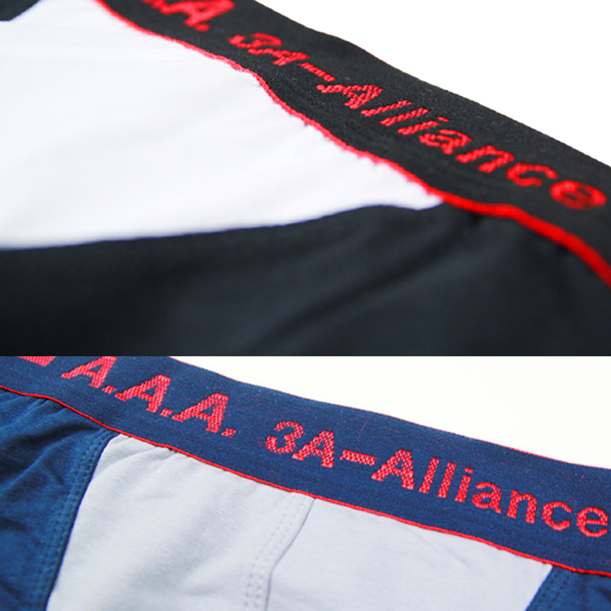 ﹝ 3A-Alliance ﹞美式簡約三角褲/XL號/水藍+麻花灰色, , large