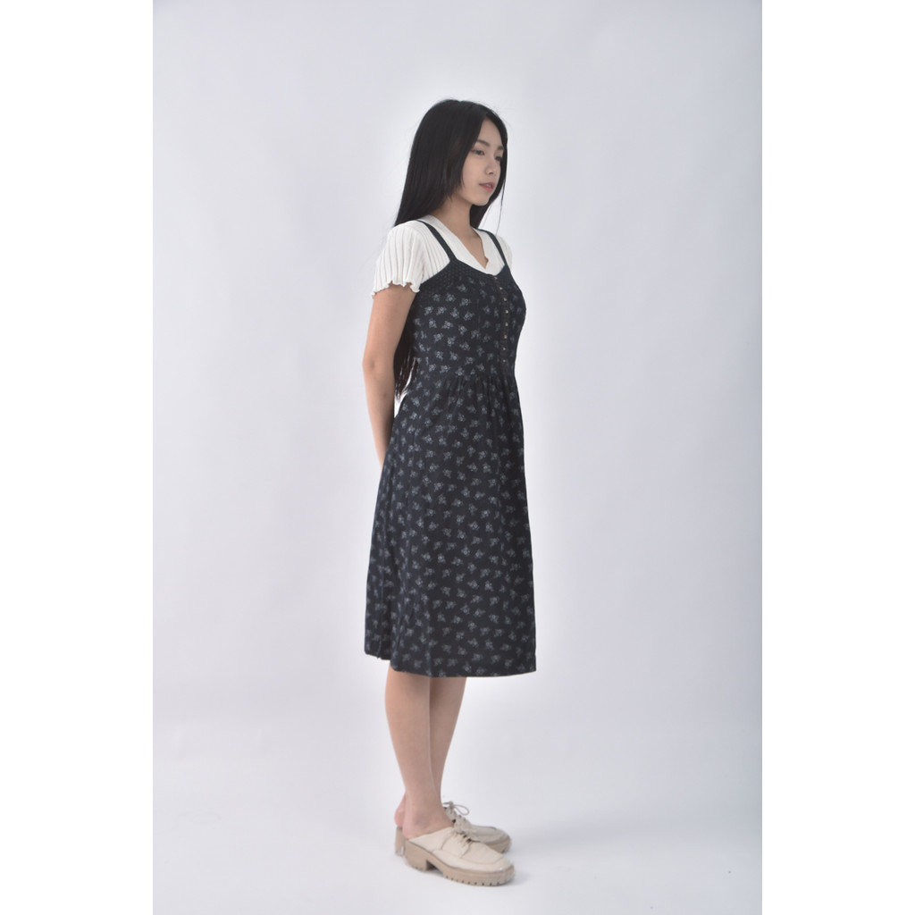 (S) alba fornari滿版藍色洋裝二手衣, , large