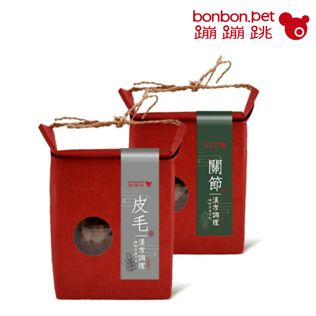 蹦蹦跳 漢方調理-關節+皮毛漢方保健 低脂肉錠100g*2包組, , large