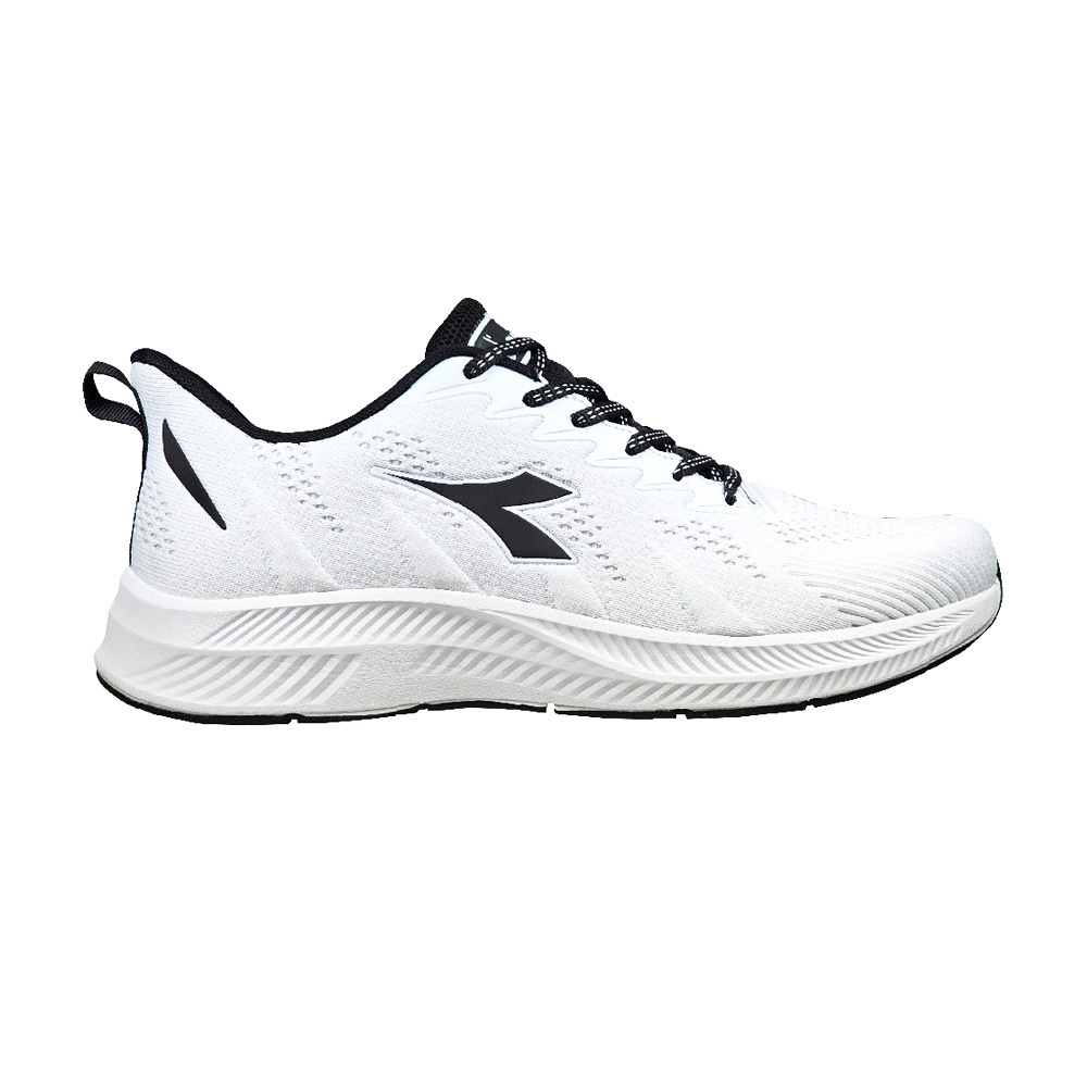 DIADORA迪亞多那 戰狼專業慢跑鞋 男運動鞋 男鞋 寬楦 透氣 耐用 反光 吸震 減壓 輕量 氣墊乳膠鞋墊 白黑 黑, , large